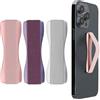 kwmobile Supporto Dita Cellulare - Set 3x Fasce Elastiche Sostegno Antiscivolo Antiurto Telefonino Supporto Universale - Finger Holder Phone mora/oro rosa/argento