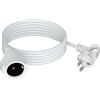 HITRENDS Cavo di prolunga con contatto di protezione per esterni con spina ad anello di trazione e spina di sicurezza, 3M cavo AC Schuko in plastica, per prese IP44, per casa, ufficio, esterni, 3 x
