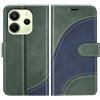 BoxTii Cover per Redmi Note 14 4G, Custodia in PU Pelle Portafoglio, Magnetica Flip Cover a Libro con Slot per Schede per Redmi Note 14 4G, Verde