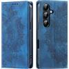 CASEONJAN Cover per Samsung Galaxy A15 4G/5G, Pelle PU Custodia a portafoglio con scomparti per Slot Schede, Antiurto Flip Caso Cover per Samsung A15 4G/5G (Vintage Blu)