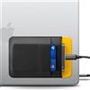 Afterplug Custodia Adesiva 2 Tasche per Disco Fisso per Laptop, Porta Oggetti Adesivo Riutilizzabile per SSD Esterno Portatile, HDD, Mouse Sottile e Cavi (Piccola - Compatibile con SSD)