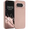 kwmobile Custodia Compatibile con Google Pixel 10 Cover - Protezione Back Case Morbida - Silicone TPU Effetto Metallizzato Oro Rosa Metallizzato