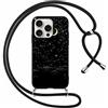 Foonary Cover con Cordino per Apple iPhone 15 Pro Max 6,7, Custodia con Laccio Collana Tracolla Aesthetic Disegni Antiurto TPU Necklace Regolabile Protettiva Corda Case per iPhone 15 Pro Max, Luna