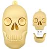 BORLTER CLAMP 32GB Chiavetta USB a Forma di Teschio, BorlterClamp Pen Drive Divertente Unità Flash USB 2.0 Penna USB Memoria Flash Drive Sorprendente Regalo (Beige)