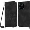 Netany Cover per Xiaomi Redmi 10C con Cordino, Flip Portafoglio Custodia in Pelle, [2 Porta Carte][Chiusura Magnetica],Custodia Libro Antiurto Cover con Laccio per Xiaomi Redmi 10C (Nero)