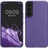 kwmobile Custodia Compatibile con Samsung Galaxy S22 Cover - Back Case Morbida - Protezione in Silicone TPU Effetto Metallizzato lilla metallizzato