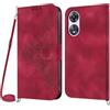 Netany Cover per OPPO A78 5G / A58 5G con Cordino, Flip Portafoglio Custodia in Pelle, [2 Porta Carte][Chiusura Magnetica],Custodia Libro Antiurto Cover con Laccio per OPPO A78 5G / A58 5G (Rosso)