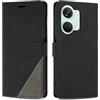SONWO Cover per OnePlus Nord 3 / OnePlus Ace 2V, Flip Caso in PU Pelle Case Cover Custodia con Slot per Schede e Supporto Stand per OnePlus Nord 3 / OnePlus Ace 2V, Nero