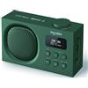 Inscabin P2 Portable DAB/DAB + FM Radio digitale/Altoparlante wireless portatile con Bluetooth/Suono stereo/Design piacevole/Doppia sveglia(Green)