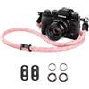 VOVMOEYA Tracolla Fotocamera Corda,Cinghia per Fotocamera Corda per Fujifilm X100V XT5 Nikon ZFC Z30 Z50 Canon EOS R6 R10 R50 Sony A6000 A6400 A7 IV Fotocamera Tracolla - Rosa mimetico