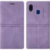 OKZone Cover per Samsung Galaxy A20E/A10E, Cover a Libro Samsung A20E/A10E, Custodia in Pelle Samsung A20E/A10E Magnetica [Portafoglio] Custodia Silicone TPU,Funzione Supporto Slot Schede (Viola)