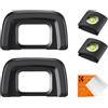 K&F Concept 2PCS Eyecup Conchiglia Oculare Fotocamere & 2 PCS Hot Shoe Cover,Eyepiece Viewfinder DK-24 Compatibile con Nikon D5000 D5100 D3000 D3100