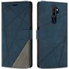 SONWO Cover per Oppo A9 2020 / Oppo A5 2020, Flip Caso in PU Pelle Case Cover Custodia con Slot per Schede e Supporto Stand per Oppo A11X / Oppo A11 / Oppo A11N, Blu