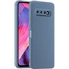 HULLIN Custodia per Telefono in Silicone Colorato, Adatta per Samsung Galaxy S10+ / Samsung S10 Plus (6.4) - Grigio lavanda