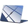 BlueSwan Cover Compatibile con Macbook Air M5 15 Pollici A3448, M4 A3241 2025, M3 A3114 2024,M2 A2941 2023 con Touch ID, Mac 15'' Plastica Transparent Custodia Rigida Case - Crystal Mezzanotte