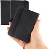 EclipseGuard 2 Pezzi Taccuino Tascabile Taccuino A7 Quaderno, Mini Diario 200 Pagine taccuino in Pelle, Appunti Piccolo Block Notes Piccoli Taccuini a Righe con Elastico per Lavori Ufficio (Nero)