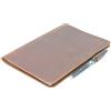 JJNUSA Compatibile con Rocketbook Cover Smart Business Handmade in vera pelle invecchiata per Everlast, Fusion, Wave Moleskin A4 con passante per penna e porta carte di credito, lettera 28 x 21,6 cm,