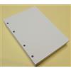 OY OY OY, Ricarica ricambio 200 fogli bianchi (400 facciate) carta spessa 120gsm con 4 fori per agenda organizer formato A5 con 4 anelli 14,5 x 20,5 cm.