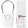 WITPOCE Allarme per porta con sensore finestra, allarme di sicurezza attivato da tocco/vibrazione, 120 dB, per casa, viaggi e appartamenti