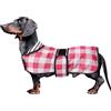 Morezi - Cappotto per bassotto in miniatura, cappotti per bassotto adatti per bassotti, cappotto impermeabile per cani salsiccia con striscia riflettente, fasce regolabili in autunno inverno - Pink