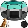 BIGWING Style Recinto per Cani da Interno, Pieghevole Recinto per Gatti Cani Cuccioli Piccoli Animali, Gabbia per Gatti da Esterno in Tessuto Oxford con Borsa per il Trasporto, per Viaggi Campeggio Verde Chiaro M