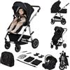 LIONELO Amber Passeggino Trio 3 in 1 da 0 a 48 Mesi fino a 22 kg