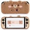 GeekShare Plush Case Compatible with Switch 2 (2025), NS2 Protective Cover for Switch Console and Grip Joy Controller, Plush Bear