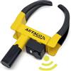ARTAGO ART872 Il Blocca Ruota Più Sicuro e Deterrente, Antifurto Auto Rimorchio Camper 2in1, Senza/Con Allarme 120dB+LED Avviso Visibile Notte, Doppia Protezione Antiruggine Più Resistente, Universale