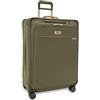 Briggs & Riley Valigie Spinner Espandibili 4 Ruote, Oliva, Large 73.7cm, A quadretti grandi