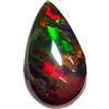 OPAL_WORLD 1 pezzo di naturale australiano nero opale 19x11mm a forma di pera taglio cabochon gemma sciolta per la creazione di gioielli. | OW_00275, 19x11mm, Pietra preziosa, Opale Nero Australiano