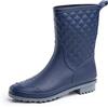 Hitmars Stivali Pioggia Donna Stivaletti Pioggia Gomma Rain Boots Chelsea Ankle Boots Wellies Stivaletti Impermeabili Scarpe da Pioggia Blu Taglia EU 39