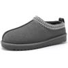 Meik Mangni Pantofole Donna Uomo Inverno Scarponi da Neve in Pelle Unisex-Adulto Caldi Ciabatte da Casa Antiscivolo,Grigio,39 EU