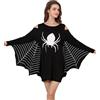 Dancinova Costume di Halloween Abiti da Halloween Neri Spaventosi da Donna Abito da Ragno XL