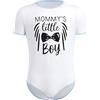 IBAKOM Pigiama intero da uomo, a maniche corte, con stampa carina, pagliaccetto, body da notte, bianco, L