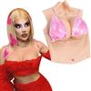 SUAFAXNG Silicone Breastplate Half Body Silicone Breast B-H Cup Fake Breast Forms for Crossdressers Transgender Drag Queen