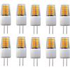 Jiotouhu LED Lampade G4 Bianco Caldo 3000K 12V AC/DC Lampadine 3W Sostituisce 30W Alogene, 16 2835 SMD 200LM Angolo del fascio 360°Senza sfarfallio Non Dimmerabile 10 Pezzi