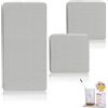 VIDSTW 3 Pezzi Tappetino Bagno Asciugatura Rapida Tappeto Diatomite Bagno 16x8cm, 8x8cm Assorbendo Pietra Lavandino Diatomite Antiscivolo Design Smussato per Lavandini Bordi Vasca Box Doccia