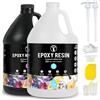 resinangel Kit Resina Epossidica Cristallina 7.6L / 2 Gallon - Trasparente, Autolivellante, Senza Bolle, Anti Ingiallimento, 1:1 per Stampi, Gioielli, Legno e Arte