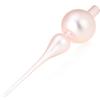 com-four® Puntale per Albero di Natale in Vero Vetro - Decorazione Natalizia per L'Albero (28 cm - Rosa Chiaro Opaco)