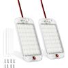 MERTTURM Plafoniera LED Camper 12V, 48 LED 800LM Super Luminosa Illuminazione Interna per Auto Luce con Interruttore ON/off, Lampada Camper per Auto Camion Van Barca Rimorchio Roulotte(2PZ)