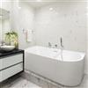 Ambra Marylo - Vasca da bagno angolare a sinistra, 140 cm, in acrilico, design moderno e comfort ergonomico