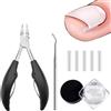DIFLAX Kit per Unghie Incarnite Piedi, Strisce raddrizzanti per unghie incarnite, Tagliaunghie Set Professionale Per Unghie Spesse Incarnite, Strumenti per Unghie Incarnite Facili da Usare