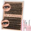 Higu clace Ciuffetti Ciglia Finte Kit, 30D+40D Cluster Lashes Bond E Seal Ciglia 10-18 mm, DIY Ciuffetti Extension Ciglia Adatto ai principianti(30D+40D)