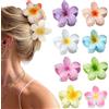 FOLAI Clip per Capelli del Fiore - 8pcs Clip di Artiglio dei Capelli di Medie Dimensioni per Capelli Spessi, Clip per Capelli Antiscivolo Clip di Fiori di Colore Brillante