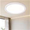 Birnetek® Plafoniera LED Soffitto 18W, Plafoniera Soffitto 1800LM, 4000K, IP44 Impermeabile, Moderno E Semplice, Ultrasottile Lampada LED per Soggiorno, Bagno, Camera da Letto, Cucina, 220 * 21mm
