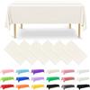 NACHLYNN Confezione da 6 tovaglie in plastica usa e getta, 137 x 274 cm, color avorio, rettangolari, per feste, fidanzamenti, matrimoni, battesimi, compleanni, decorazioni