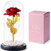 Sarama Rose Regalo San Valentino per Lei - Rosa ROSSA Eterna con Luci LED - Rosa dell'Amore Romantica per Fidanzata, Moglie, Mamma, Sorella, Suocera, Amica - Idea Regalo Anniversario, Compleanno, Occasione