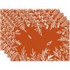 Tarklanda Autunno Tovaglietta Americana Set di 4, Orange Foglia Tovagliette Lino, Lavabili, Antiscivolo, Resistenti al Calore, Ideali per la Tavolo da Cucina Giorno del Ringraziamento, Arancia 30 X 45 cm