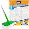 KEEPOW 3 Pièces Cuffietta Microfibra per Swiffer, Cuffietta in Microfibra per Swiffer Panni Catturapolvere, Straccio Lavapavimenti per Uso Umido e Secco, 3 Bianco