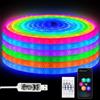 iNextStation Striscia LED Neon RGB 5M, 5V USB Strisce LED Smart IC | IP67 Impermeabile Luci Luminosa, Tubo con Sincronizzazione Musicale Timer Telecomando Controllo APP per Camera Bar Decorare